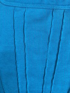 Blue Long Sleeve Corset Top
