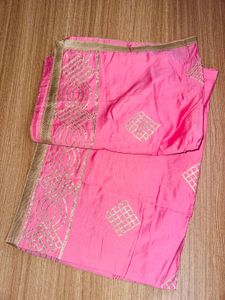 Magenta Gota Patti Baby Pink Dupatta