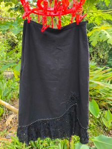 Elegant Black Beaded Skirt