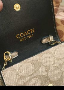 Coach Monogram Chain Wallet