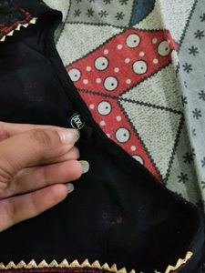 Elegant Black Printed Kurta