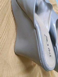Light Gray Wedge Sandals