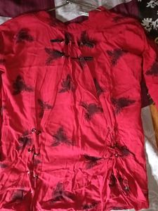 Red Printed Top