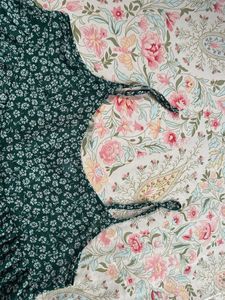 Green Floral Tiered Cami Top