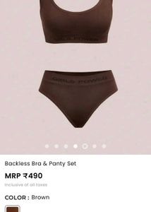 Girls Power Bralette &amp; High Waist Panty Set