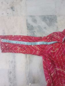 it's red anarkali
