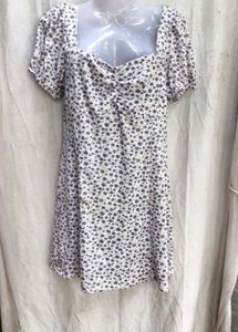 18158. Floral Print Ruched Mini Dress