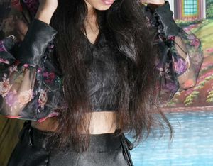 Black Backless Blouse