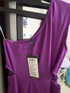 Stunning Purple One-Shoulder Cut-Out Jumpsuit