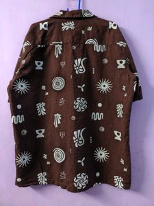 Max Brown Graphic Print Short Sleeve Shirt