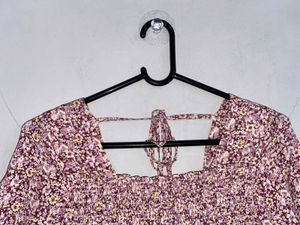 Floral Smocked Peasant Blouse