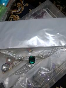 Stunning Emerald and Crystal Necklace