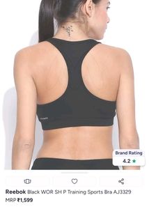 Reebok Black Sports Bra (M size)