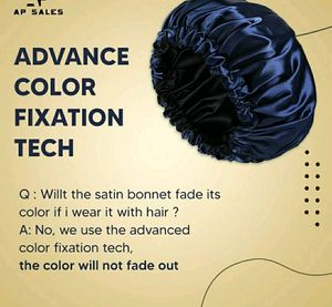Light Blue Luxury Satin Bonnet Cap