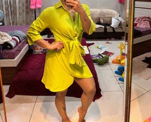Green Shirt Dress