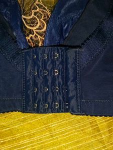 Navy Blue Floral Lace Bra