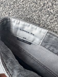 Gray Wash Wide Leg Jeans