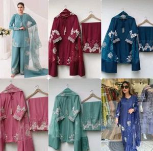 Maroon Embroidered Kurta Set