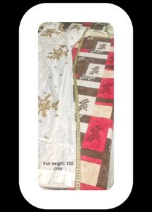 Elegant White Kurta with Golden Embroidery