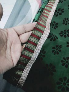 Vibrant Saree with Traditional Motifs