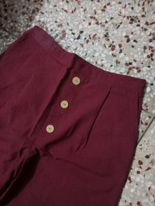Maroon Palazzo Pants