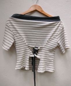 Off Shoulder Tie Up Top #STUDIO