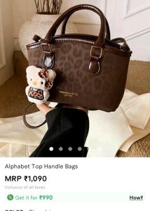 Stylish Brown Leopard Print Handbag