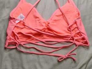 Peach Bra with Criss-Cross Straps