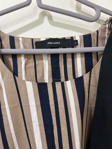 Vero Moda- Striped Cold-Shoulder Dress