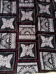 Black Kurta with White Pattern