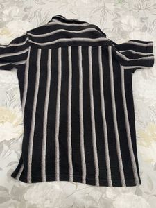 zudio Men's Striped Short Sleeve Shirt