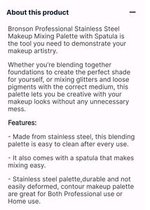Mixing Palette With Spatula