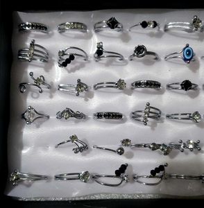 46 Stackable Silver Tone Rings Set 🌸✨️