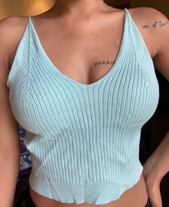 Ribbed V-Neck Cami Top