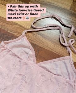 Pink Fairycore Twist Top
