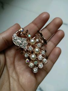 alloy Hair Claw Clip Rhinestone Accent
