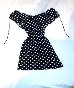 Polka Dot Off-Shoulder Dress