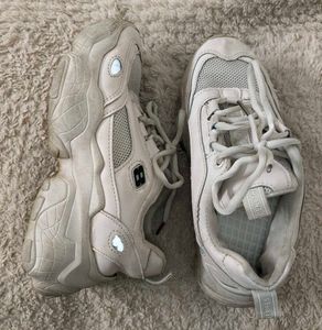 Chunky White Platform Sneakers