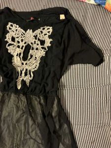 Black Lace Detail Dress