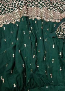 Gorgeous Green Lehenga Choli(semi stitched)