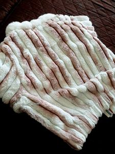 Cozy Striped Faux Fur Jacket