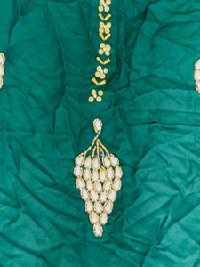 Emerald Green Embellished Kurti
