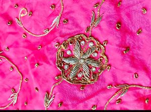 Vibrant Pink Embroidered Lehenga Skirt