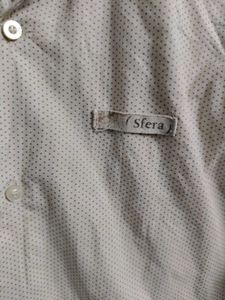 Men's White Patterned Long Sleeve Shirt