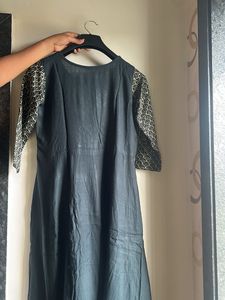 bottle green kurti