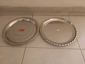 New Unused Pack Of Two Stainless Steel Plates