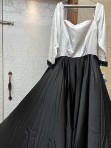 Elegant Black and White Gown