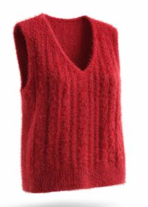 Red Sleeveless sweater