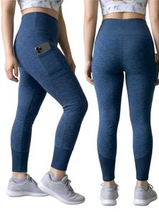 Blue Gret Sport Leggings with Pockets Free Size