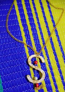 "S" Initial Gold Necklace